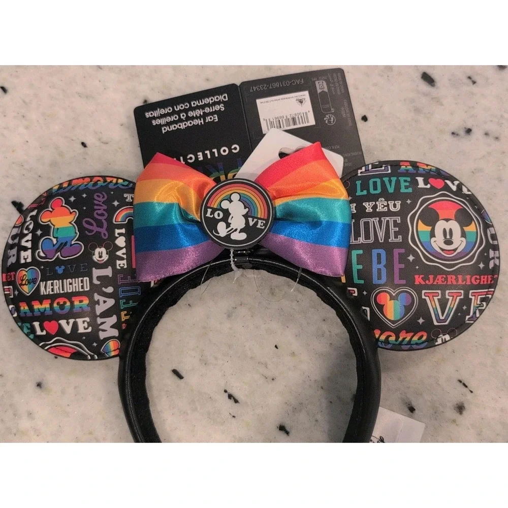 Disney Parks Pride Collection LOVE Rainbow Ears Headband - New with Tags